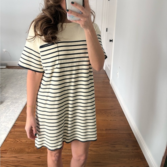 Tuckernuck Cream and Navy Stripe Dress - Picture 2 of 6